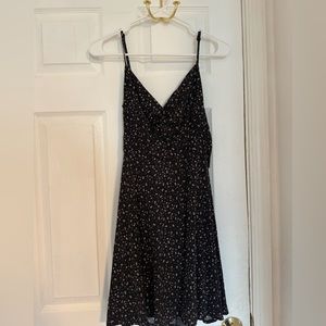 Super cute black dress with mini flowers!